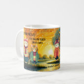 キャッおもしろいト先生リタイアマグ コーヒーマグカップ (正面左)