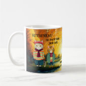 キャッおもしろいト先生リタイアマグ コーヒーマグカップ (左)