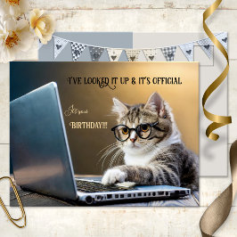 キャッおもしろいト公式誕生日 ポストカード