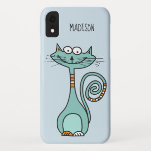キャッおもしろいト名前をカスタムする&カラーフォン iPhone XRケース