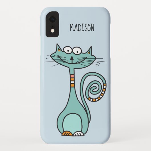 キャッおもしろいト名前をカスタムする&カラーフォン Case-Mate iPhoneケース (裏面)