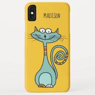 キャッおもしろいト名前をカスタムする&カラーフォン iPhone XS MAXケース