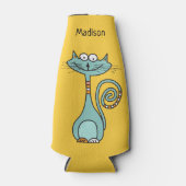 キャッおもしろいト名前をカスタムする&カラーボトルクール ボトルクーラー (正面)