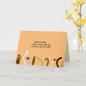 キャッおもしろいト女子熱狂する老婆の誕生日 カード (黄色い花)