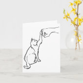 キャッおもしろいト最高のフレンド拳バンプ猫好き カード (黄色い花)