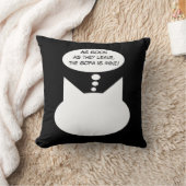 キャッおもしろいト漫画装飾用クッション – 白黒 クッション (ブランケット)