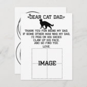 キャッおもしろいト親愛パパ写真コラージュ シーズンカード (正面/裏面)