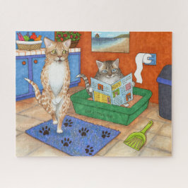キャッおもしろいト538バスルーム ジグソーパズル