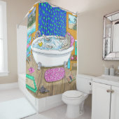 キャッおもしろいト・イン・バス665 シャワーカーテン (インサイチュ)