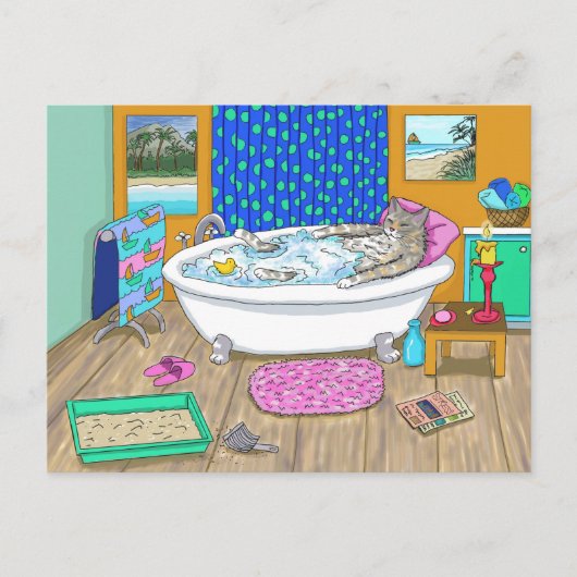 キャッおもしろいト・イン・バス665 ポストカード (正面)