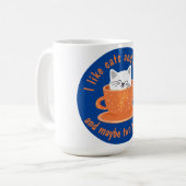 キャッおもしろいト・コーヒー好きコーヒーマグ コーヒーマグカップ (正面左)