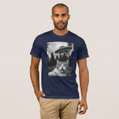 キャッおもしろいトUFO自撮ニュージャージードローン侵攻 Tシャツ (正面フル)