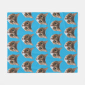 キャッおもしろいパーソナライズされたト顔フリースブランケット フリースブランケット (正面(横))