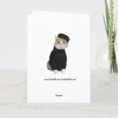 キャッおもしろいフランスのト/子猫バレンタイン シーズンカード (裏面)