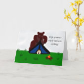 「キャッおもしろいプでおもしろいを持つことをあなたは願う」Ca挨拶 カード (黄色い花)