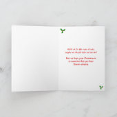 キャッおもしろいユーモアのあるクのクリスマス シーズンカード (内部)