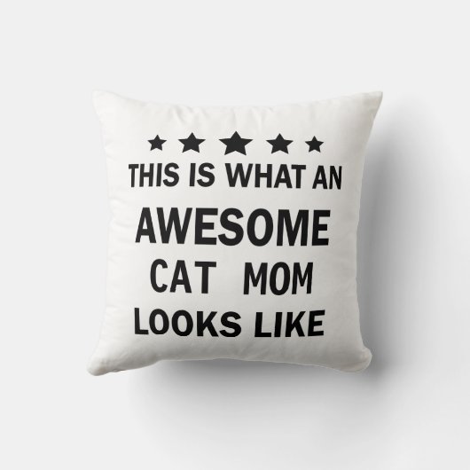 キャッおもしろい素晴らしトママ/猫好きトレンディー クッション (裏面)