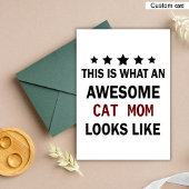 キャッおもしろい素晴らしトママ/猫好きトレンディー シーズンカード