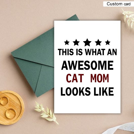 キャッおもしろい素晴らしトママ/猫好きトレンディー シーズンカード