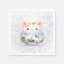 キャッお洒落トアドベンチャー誕生日 スタンダードカクテルナプキン