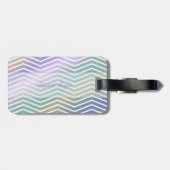 キャッお洒落トシェブロン・ジグザグモノグラムパーソナライズされた ラゲッジタグ (裏面横)