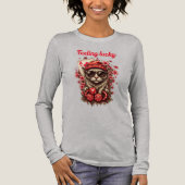 キャッお洒落トトランプのポーカーお祝い トライブレンドＴシャツ (正面)