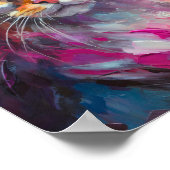 キャッお洒落トポートレート抽象芸術モダンアート ポスター (角)