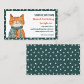 キャッお洒落トポーパターンホーム&キャットシッティング 名刺 (正面/裏面)