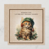 キャッお洒落ト小妖精や小人ハットホリーベリーバーラップ シーズンカード (正面/裏面)