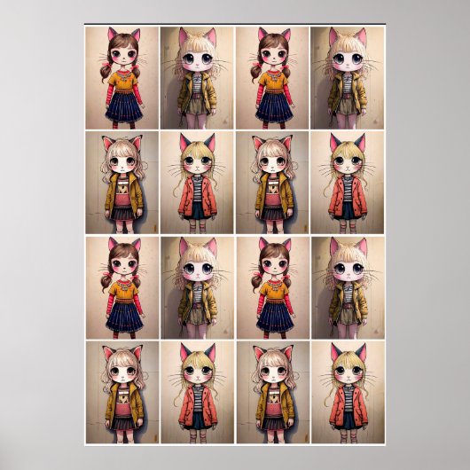 キャッお洒落ト・ガールズ(AI) ポスター (正面)