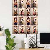 キャッお洒落ト・ガールズ(AI) ポスター (ホームオフィス)