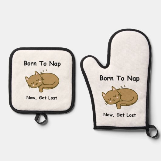 キャッお洒落ト 鍋つかみ&鍋敷きセット (正面)