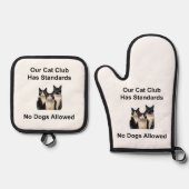 キャッお洒落ト 鍋つかみ&鍋敷きセット (正面)