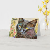 キャッかわいらしク考え・オブ・ユーカラフルカード カード (黄色い花)