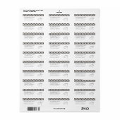 キャッかわいらしトブラック&ホワイト差出人住所ラベル ラベル (フルシート)