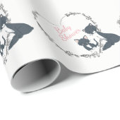 キャッかわいらしト、子猫、花ハート女の子ベビーシャワー ラッピングペーパー (ロールコーナー)