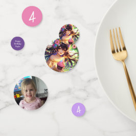 キャッかわいらしプケーキ付きアニメ誕生日 コンフェッティ