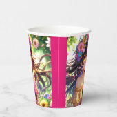 キャッかわいらしプケーキ付きアニメ誕生日 紙コップ (右)