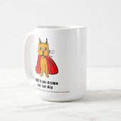 キャッすごいプの猫の闘い犯罪(名前を付ける) コーヒーマグカップ (正面左)