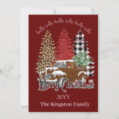 キャッすてきクカードにクリスマスの木を飾る シーズンカード (正面)