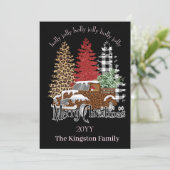 キャッすてきクカードにクリスマスの木を飾る シーズンカード (スタンド正面)