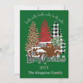 キャッすてきクカードにクリスマスの木を飾る シーズンカード (正面)