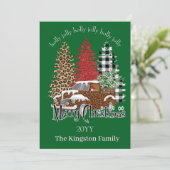 キャッすてきクカードにクリスマスの木を飾る シーズンカード (スタンド正面)