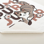 キャッよくはしゃぐトジャンプデザイン- Jump Purr Pun Artwork シェルパブランケット (3/4)