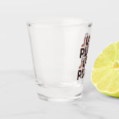 キャッよくはしゃぐトジャンプデザイン- Jump Purr Pun Artwork ショットグラス (左)