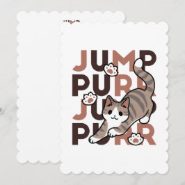 キャッよくはしゃぐトジャンプデザイン- Jump Purr Pun Artwork シーズンカード