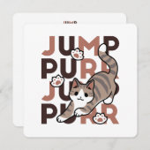 キャッよくはしゃぐトジャンプデザイン- Jump Purr Pun Artwork シーズンカード (正面/裏面)