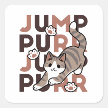 キャッよくはしゃぐトジャンプデザイン- Jump Purr Pun Artwork