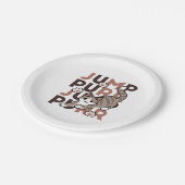 キャッよくはしゃぐトジャンプデザイン- Jump Purr Pun Artwork ペーパープレート (アングル)