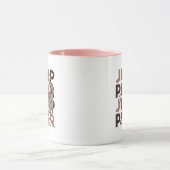 キャッよくはしゃぐトジャンプデザイン- Jump Purr Pun Artwork マグカップ (中央)